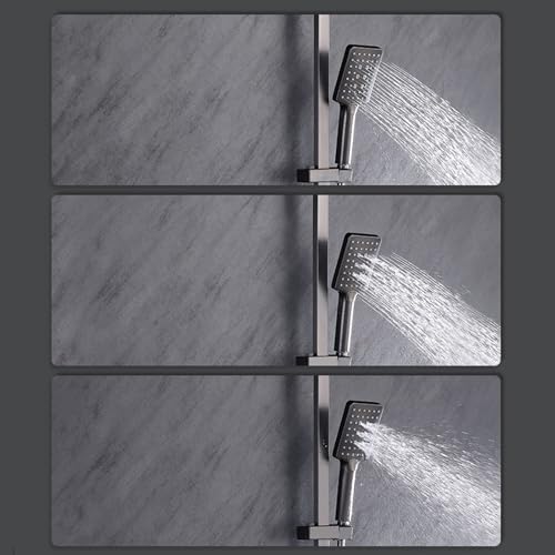 Robinet mitigeur de baignoire cascade gris anthracite avec douchette - 4