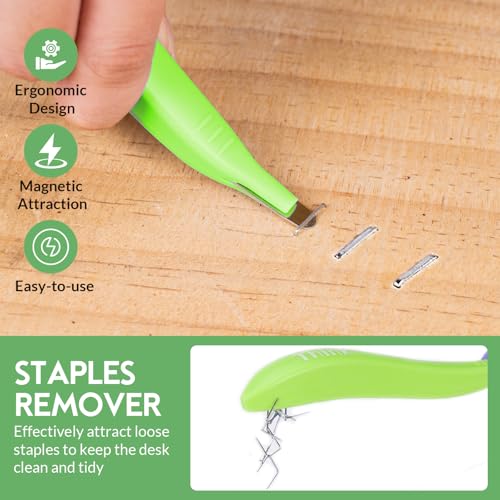 THINKWORK Light Duty Staple Gun - Upholstery Staple Gun for Wood with 1600pcs JT21 Staples 1/4", 5/16", 3/8" and Staple Remover, Fabric Stapler for Crafts, Home Use, Wall, DIY, Lights Decor, Green by THINKWORK - Image 9