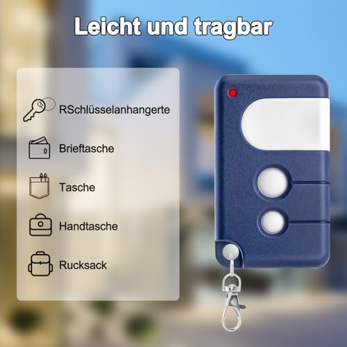 Mucek 2 Stück Garagentoröffner Kompatibel mit Chamberlain Handsender, Garage Handsender für LiftMaster MotorLift Garagentor Ersatz Fernbedienung 84335EML,94333E MotorLift ML500, ML700