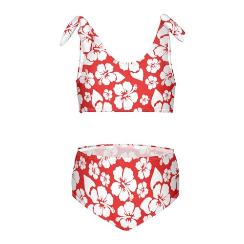 Image of CaTaKu Cute Hawaiian Girls Bathing Suit Toddler Girl Swimsuit Bikini Set for Girls Swimwear Two Piece Size 3-12T