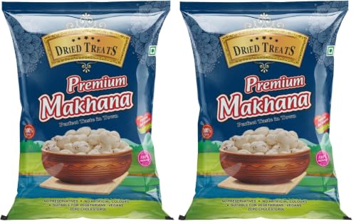 Image of Dried Treats Premium Dry Fruits (Lotus Seed /Makhana, 250g) [Packaging may differ] (Pack of 2)