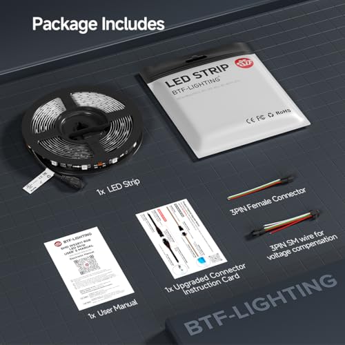 WS2811 IC=RGB IC Indirizzabile Dream Color Striscia LED 5M 30LED/m 10Pixel/m 150LED 50pixel Non Impermeabile Nero PCB Flessibile DC12V Effetto Inseguimento per la Decorazione Casa - Illuminazione - Immagine 8