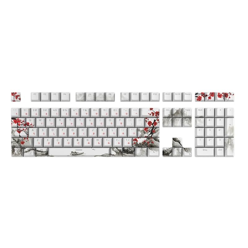 Keycap 108 touches PBT pour clavier mécanique AZERTY disposition russe et japonaise
