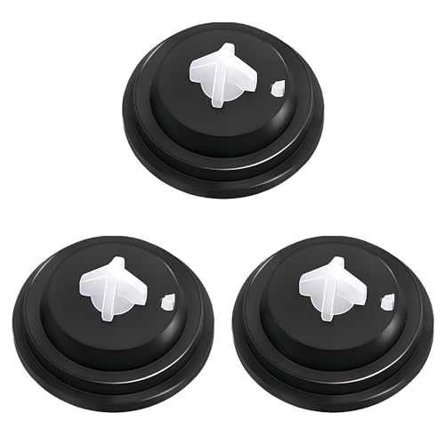3Pcs for Siamp Flush Valve, Silicone Toilet Cistern Fill Valve, Durable and Portable, for iamp Diaphragm Washer, Standard Tank Float Flush Valves Seal Replacement, Improve Toilet Performance (Black)