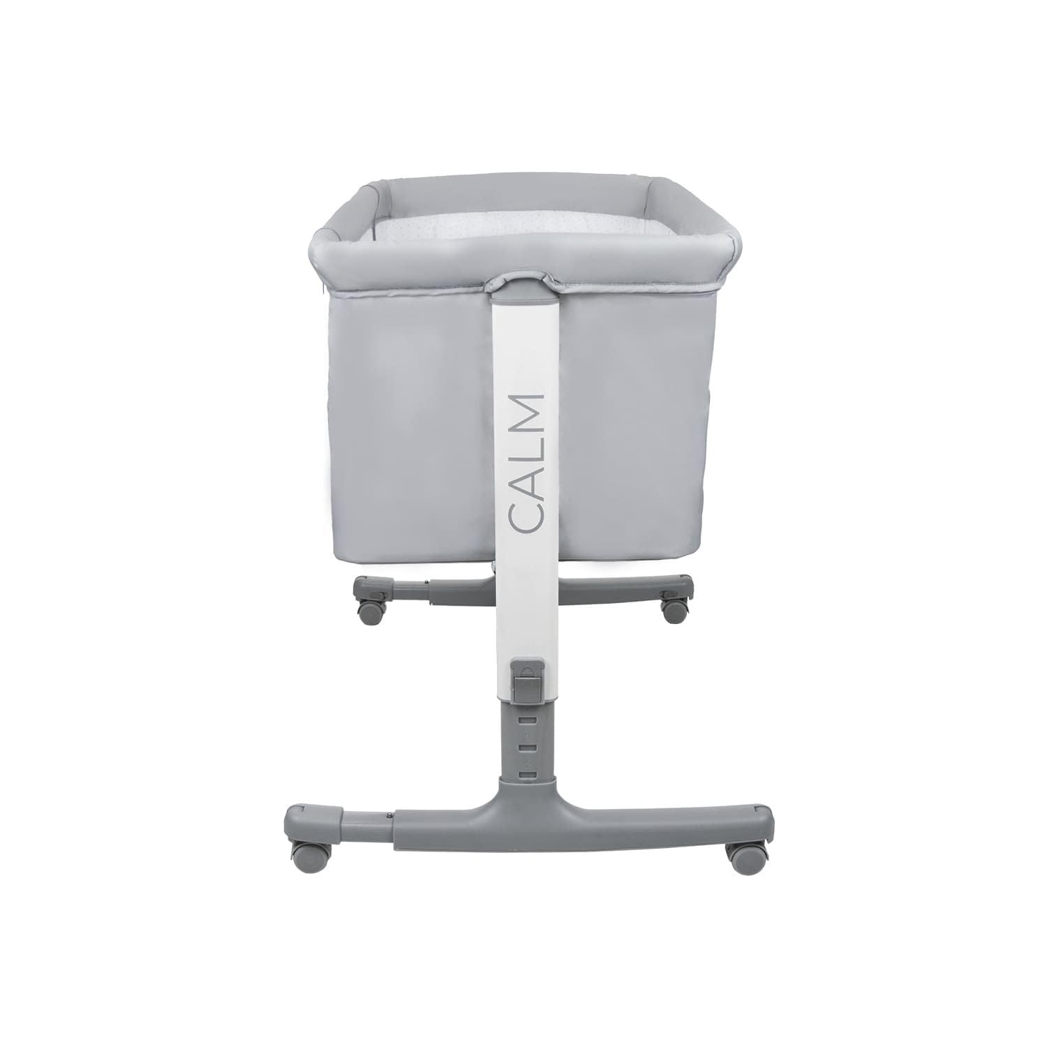 Asalvo Calm Minicuna para Bebé con Sistema de Fijación a la Cama, Colchón con Funda, Altura Ajustable y Laterales Ventilados, Minicuna Colecho Dormir Cerca del Bebé, Desde 0 Meses hasta 9 kg, Gris
