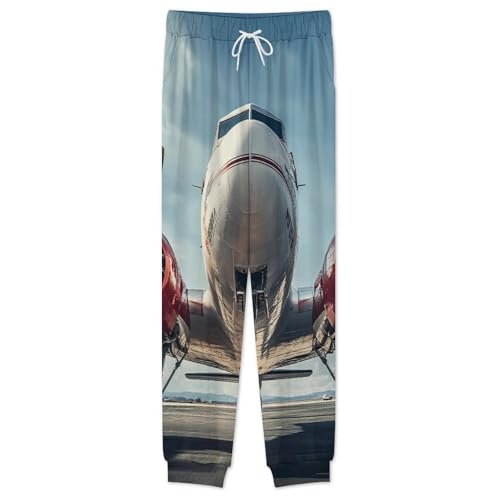 Aircraft on A Runway Men’s Pajama Set Long Sleeve Top And Pants Loungewear Sleepwear Pjs Nightwear2