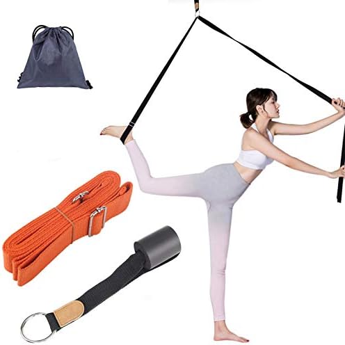 Xroam Yoga Strap/Stretch Band with Safe Adjustable Metal D-Ring - Yoga Strap for Stretching-Stretching Strap Band for Yoga Physical Therapy, Dance and Pilates, Gymnastics, Hamstring Strength Training