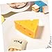 Mobestech Cheese Cake Model Triangle Fake Cheese Slice Simulation Realistic Play Food Decorative for Boys and Girls
