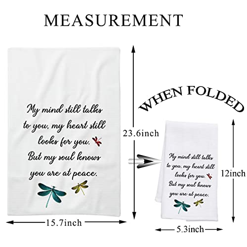 Bdpwss Dragonfly Kitchen Towel My Mind Still Talks To You My Heart Still Looks For You Dish Towel For Dragonfly Memorial Gift (Dragonfly My Mind Tw) #TOP1