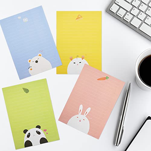 ZoZoMaiy 24 PCS Cute Stationery Set with 12 Envelopes - Kawaii Animal Writing Paper for Children, Students & Office
