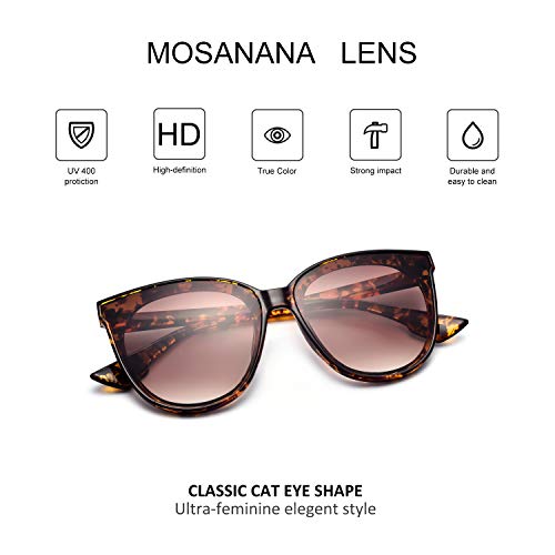 mosanana Fashion Cat Eye Sunglasses for Women Oversized Style MS518023