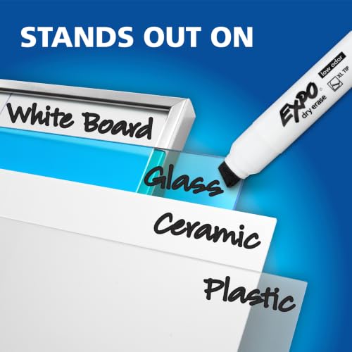 EXPO Dry Erase Markers, Low Odor Ink, Assorted, XL Tip, 12 Count - image 5