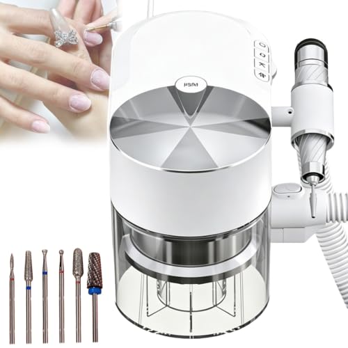 Profesjonalna wiertarka do paznokci i pochłaniacz kurzu 2 w 1, silnik bezszczotkowy 200W, duża siła ssania 30000obr./min, ze zmywalnym filtrem, do manicure/pedicure