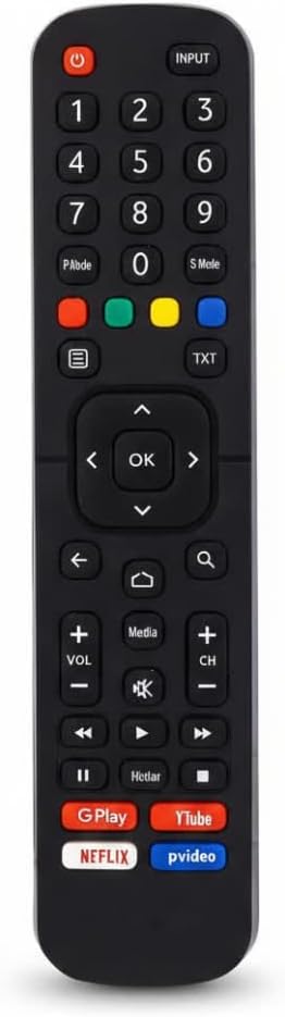 Remote Compatible with VU Smart TV EN2BX27V EN2BY27V Model Suitable for 32US 43US LED FHD Android Television Non-Voice Command with Streaming Apps (Pack of 1)