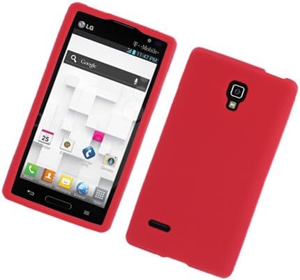 Eagle Cell SCLGP769S03 Barely There Slim and Soft Skin Case for LG Optimus L9/Optimus 4G P769 - Retail Packaging - Red