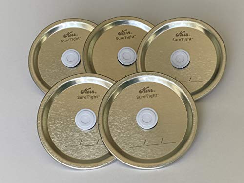 Vac&Stack Mason jar Vac Lids 5-Pk (Wide Mouth without Pump)