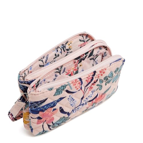 Image of Vera Bradley Women's Cotton Double Zip ID Case Wallet With RFID Protection