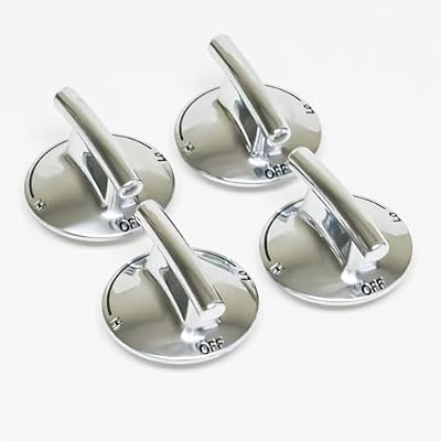 4 Pack of 7733P410-60 for Jenn Air Gas Range Burner Knob Replaces numbers WP7733P410-60, 7733P410-60, 74007733, PS2085277, AP4098017, PS11744702, AP6011505