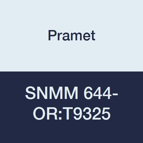 SNMM 644-OR:T9325 Carbide Indexable Turning Insert, Steel (P25), Single Sided Negative, 3/4" I.C., 1/4" Thick, CVD, Feed Rate=.010"-.067"/Rev, 90 Degree Square, Black (Pack of 10)