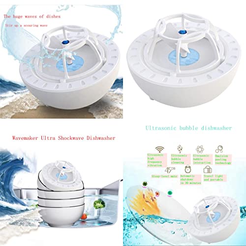 Image of CALANDIS Portable Ultrasonic Dishwasher, ABS Plastic, USB Powered, 10W with High-Frequency Vibration Cleaning