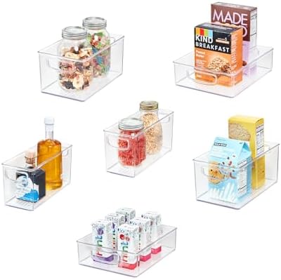 iDesign 6-Piece Recycled Plastic Small Stackable Kitchen Organiser Bin ...