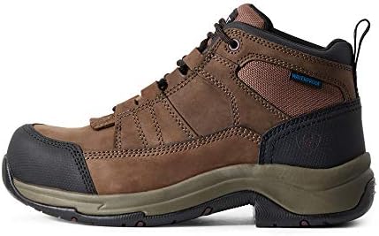 ARIAT Women's Telluride Waterproof Composite Toe Work Boot Western, Distressed Brown, 9 | Image 1