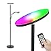 Produktbild Stehlampe, RGB Stehlampe LED Dimmbar Torchiere Stehleuchte mit Einstellbarer Leselampe, Fernbedienung & Touch Steuerung, 20W Hauptlicht mit RGB und 5W Seitenlicht für Wohnzimmer, Schlafzimmer, Schwarz