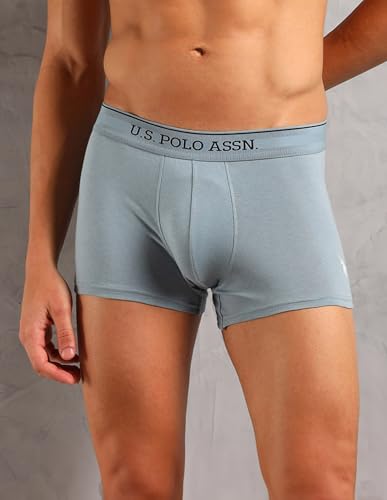 Image of U.S. Polo ASSN. Mens OET17 Solid Breathable Underwear Trunks - Pack of 3