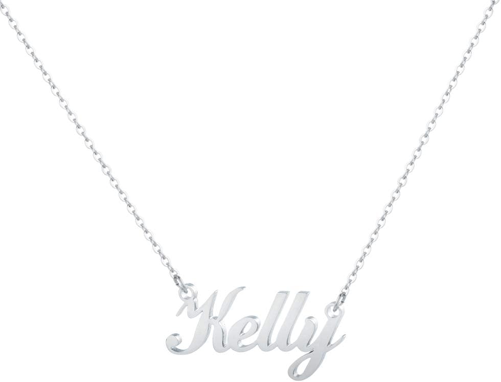 Hidepoo Kelly Jewelry Necklace – Personalized Name Pendant Necklace, Dainty Kelly Name Necklace Chain Jewelry Gifts for Women