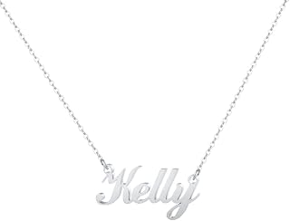 Name Necklace Personalized – Stainless Steel Name Pendant Necklace,Dainty Letter Name Necklace Chain Custom Personalized Jewelry Gifts for Women