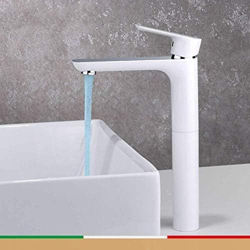 Mélangeur cascade blanc et robinets de cuisine pour évier et lavabo haut