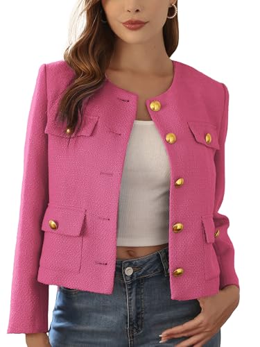 Image of M.Infisavo Cropped Tweed Blazers for Women