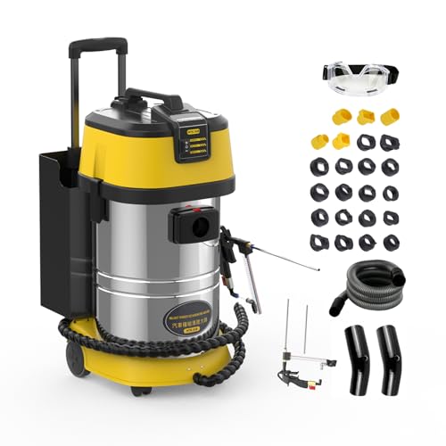 Walnut Sand DE-Carbon Cleaner HTS518 Engine Carbon Deposition Cleaner Low/High Speed Auto Decarbonizing Wash Cleaner Intake Pipe Valve Cleaner With 23pcs Car Model Adapters & Storage Box 110V/220V