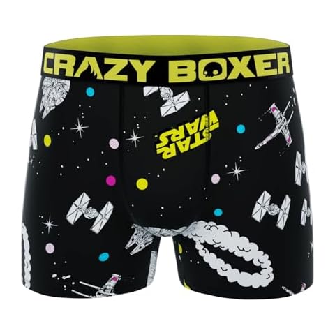 CRAZYBOXER Men's Underwear Star Wars Resistant Lightweight Boxer Brief Non-slip waistband Cover