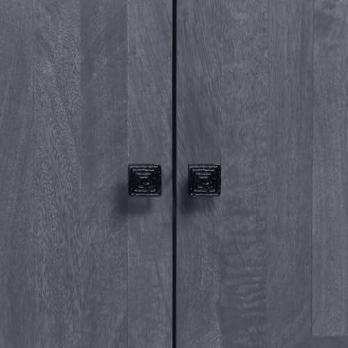 Aparador de madera maciza de mango 60x30x76 cm bufé de almacenamiento 8