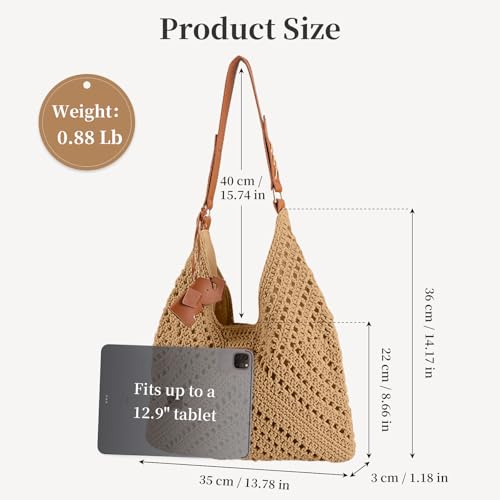 Bolso tote de crochet para mujer 2026 tejido a mano miniatura 4