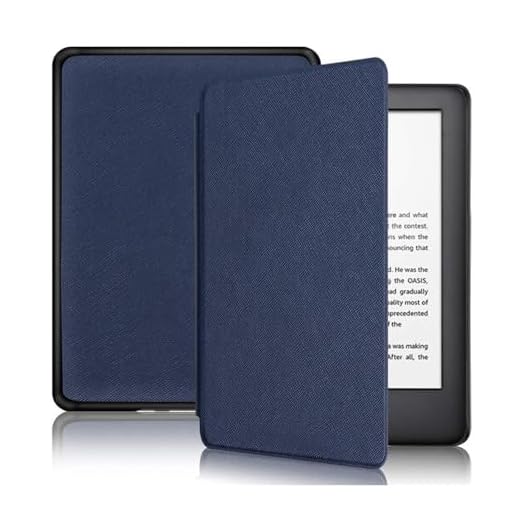 Capa Compatível com Kindle 11º Geração Paperwhite 6.8 2021 Diversas Cores Função ON/OFF ((Não compatível com o Kindle 10° geração e 11º Geração)) ATENÇÃO: MODELO PAPERWHITE 6.8 (Azul-Marinho)