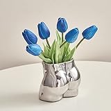 Men's Butt Vase Ceramic Sliver Vases for Modern Home Decor, Unique Aesthetic Decorative Flower Vase for Living Room Table Centerpiece, Office Desk, Bathroom, Mantel, and Shelf Accents (Butt Vase)