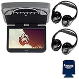 Audiovox Overhead Mobile Video MTGBAVX10 10.1' High Def System with DVD and HDMI with 2 Pair of...