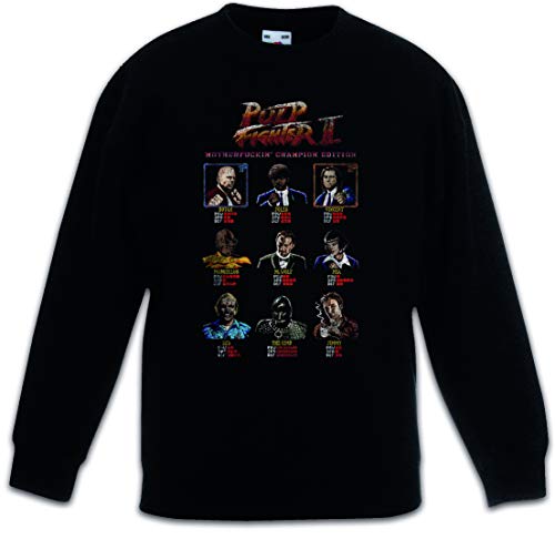Sweat-shirt noir enfant avec imprimé Pulp Fighter II Urban Backwoods pour garçons et filles