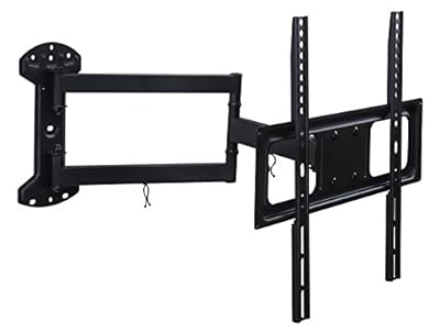 Mount-It! Full Motion TV Wall Mount – 24 Inch Long Extension Arm – Fits 32 to 55 Inch Flat or Curved TVs – VESA 75x75 to 400x400mm – Swivel Tilt Rotate – Heavy-Duty Steel – 77 lbs Capacity