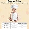 XLSXEXCL 2PCS Baby Chef Outfit Set, Baby Apron and Chef Hat for Newborn Photography, Toddler Cook Role Play, Cute Baking Costume for Infants Photography, Cooking Bakery Theme Party (Age: 10-24 Months) #1