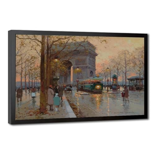 Tableau Arc de Triomphe de Cortes de qualité musée avec cadre à suspendre