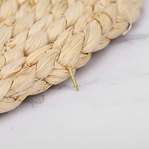 Clavos de latón con cabeza redonda Jiawu, 100 piezas para bisagras y herrajes de muebles, 10 mm, 15 mm, 18 mm y 22 mm (10 mm de largo)