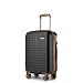 Produktbild KONO Hartschalenkoffer Reisekoffer Koffer Trolleys 100% ABS Handgepäck Koffer mit 4 Spinnerräder Rollkoffer 55 * 38 * 19.5 cm TSA-Schloss Reisegepäck Schwarz