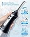 Cordless Water Flosser Teeth Cleaner, Nicefeel 300ML Cleanable Water Tank Water Jet Pik Rechargeable 3 Modes Oral Irrigator with tip case for Oral Care Dark Black