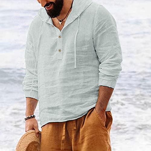 Camisas de golfe masculinas para outono tops casuais com capuz camisa sólida manga longa camisa de a