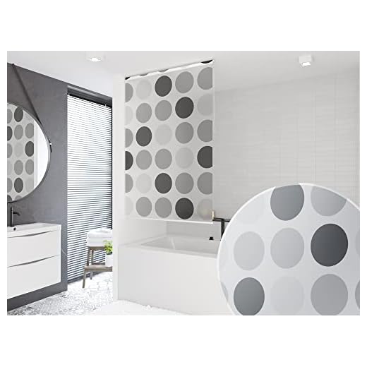 KS Handel 24 Basic DUSCHROLLO 140x240 cm Modell Retro DUSCHVORHANG GRAU ANTHRAZIT! Shower Rollo Grey!