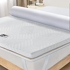 Bedstory Topper Singolo 80x190 cm, Materasso Singolo con Infuso di Gel/Carbone di bambù/Tè verde/Loni Rame, Topper Matrimoniale Singolo in Memory Foam 5cm Coprimaterasso Traspirante