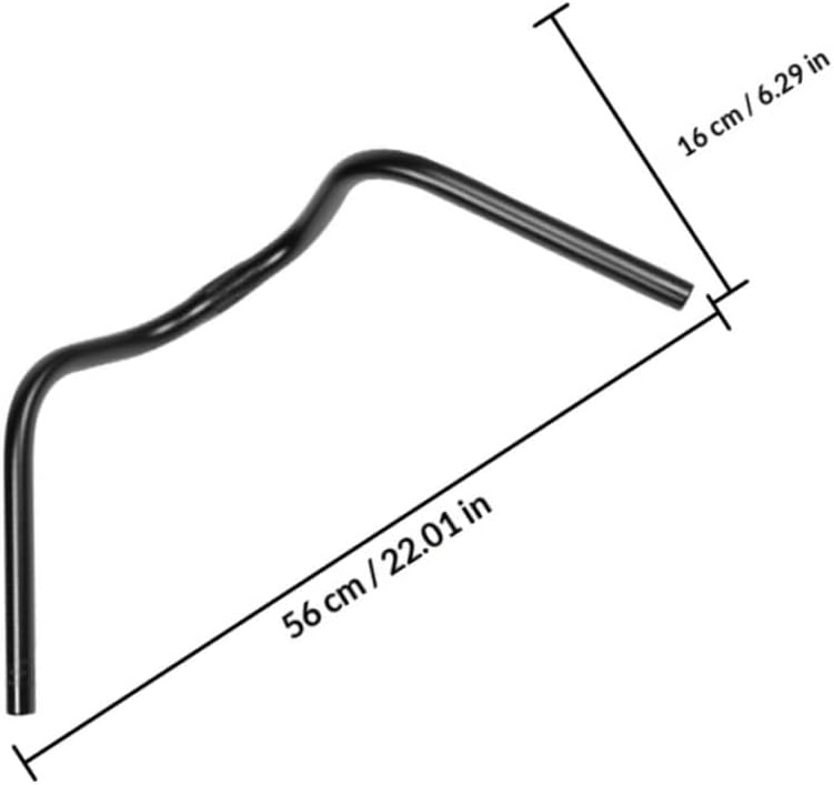 Luxshiny 2pcs U-shaped Bike Handlebar Stainless Steel Creative Bend Handlebar Replacement for Outdoor Road and Cruiser Bikes, Black and Silver Cycling Accessory